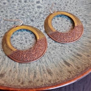 Bronze hoop earrings